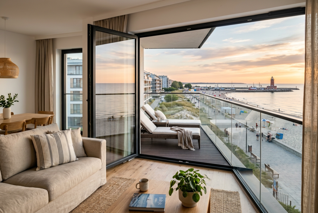 Apartament inwestycyjny z widokiem na morze w Kołobrzegu – inwestycja Linea Mare ze stałą stopą zwrotu 8%